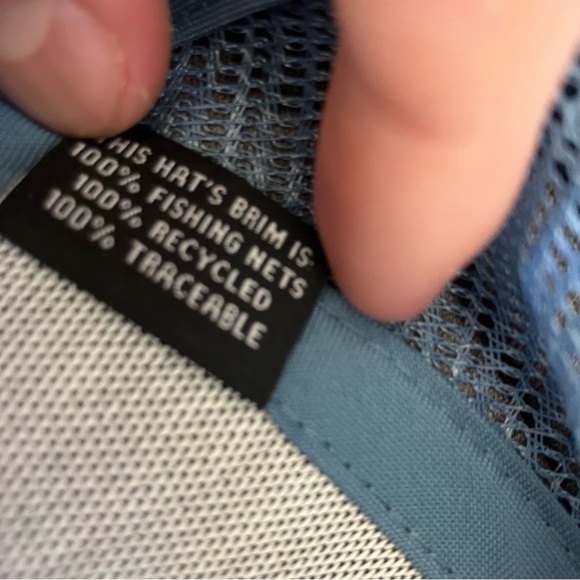 Patagonia Hat Blue Line Logo Ridge LoPro Trucker Cap Snapback Adjustable Mesh - Picture 5 of 5